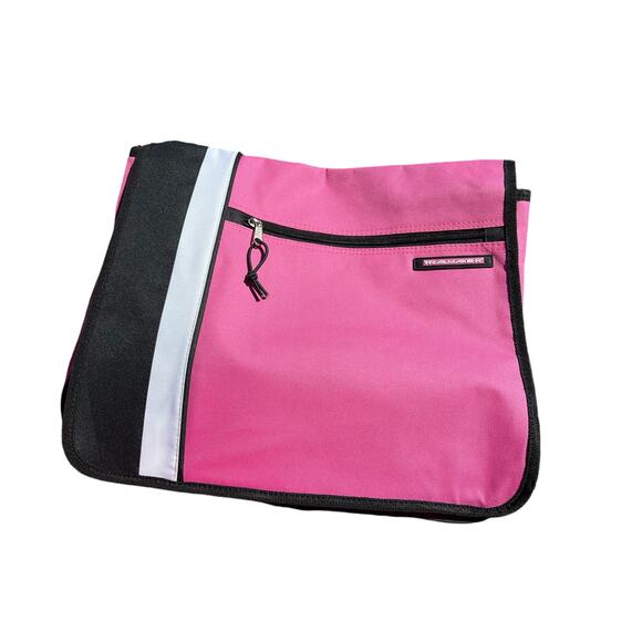 Pink Travel Messenger Laptop Commuter TravelMaker Bag with Adjustable Strap NEW - Picture 9 of 16